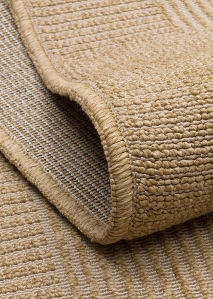 BALI JUTE BLJ 01 Bej halı - Overlok kenar bitimli