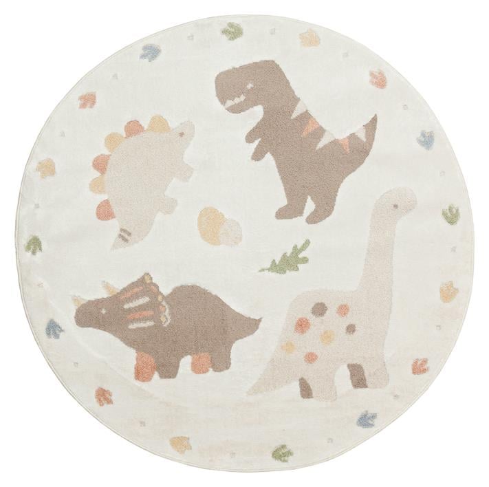 Eko Halı BAMBINO BMB 07 Krem Çok Renkli Pastel Renkli Hav ve Toz Vermeyen Çocuk Halısı