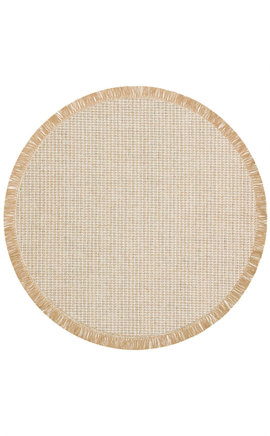 Eko Halı BROOKLYN BRK 01 Krem Gümüş Hasır Görünümlü Kaymaz Renkli Dokuma Modern Kilim