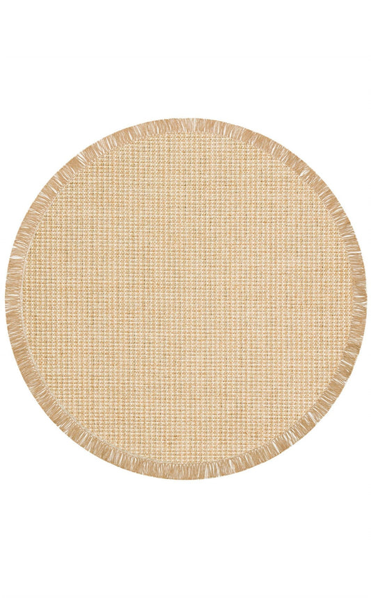 Eko Halı BROOKLYN BRK 01 Naturel Bej Hasır Görünümlü Kaymaz Renkli Dokuma Modern Kilim