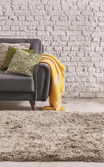 Eko Halı COMFORT 1006 Bej Kolay Kullanımlı Hav Toz Vermez Yumuşak Dokulu Modern Pofuduk Shaggy Halı