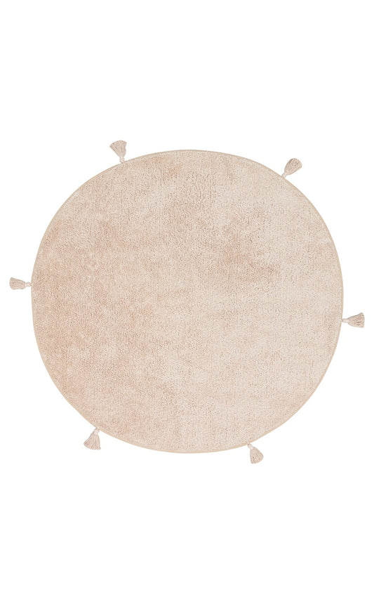 Eko Halı COTTON BOON CBN PLAIN Bej Yıkanabilir Kaymaz Tabanlı Naturel Pamuk Bebek Halısı