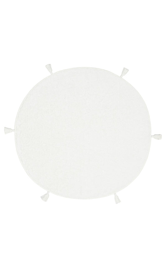 Eko Halı COTTON BOON CBN PLAIN Beyaz Yıkanabilir Kaymaz Tabanlı Naturel Pamuk Bebek Halısı