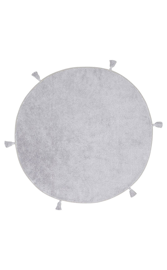Eko Halı COTTON BOON CBN PLAIN Gri Yıkanabilir Kaymaz Tabanlı Naturel Pamuk Bebek Halısı