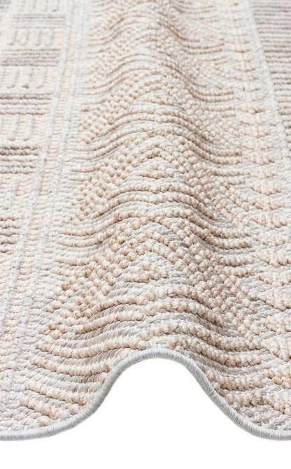 COZY CZY 02 Gri Bej halı - Polyester malzemeden üretilmiş
