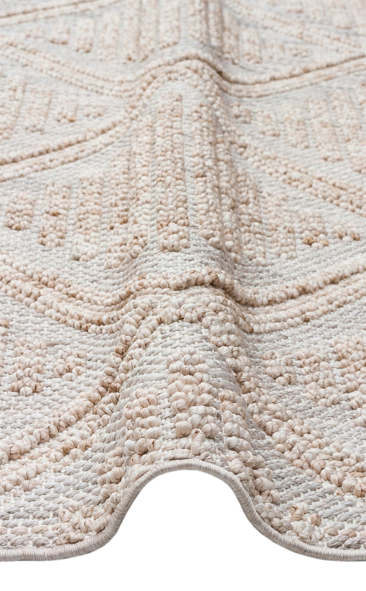 COZY CZY 03 Gri Bej halı - Polyester malzemeden üretilmiş