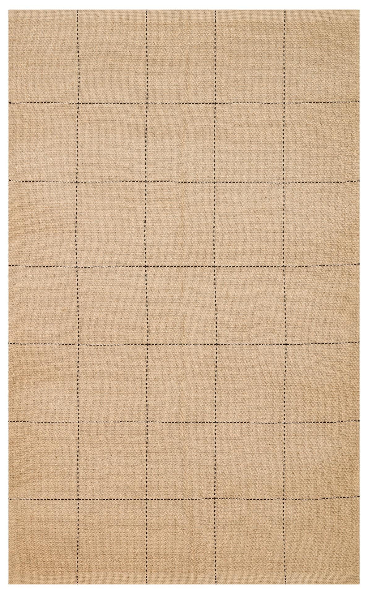 Eko Halı DELHİ DLH 01 Siyah Jüt ve Pamuk ile Üretilen Çift Taraflı Modern Kilim