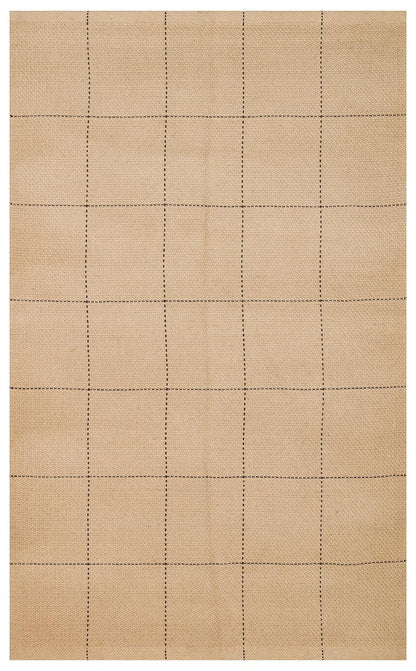 Eko Halı DELHİ DLH 01 Siyah Jüt ve Pamuk ile Üretilen Çift Taraflı Modern Kilim