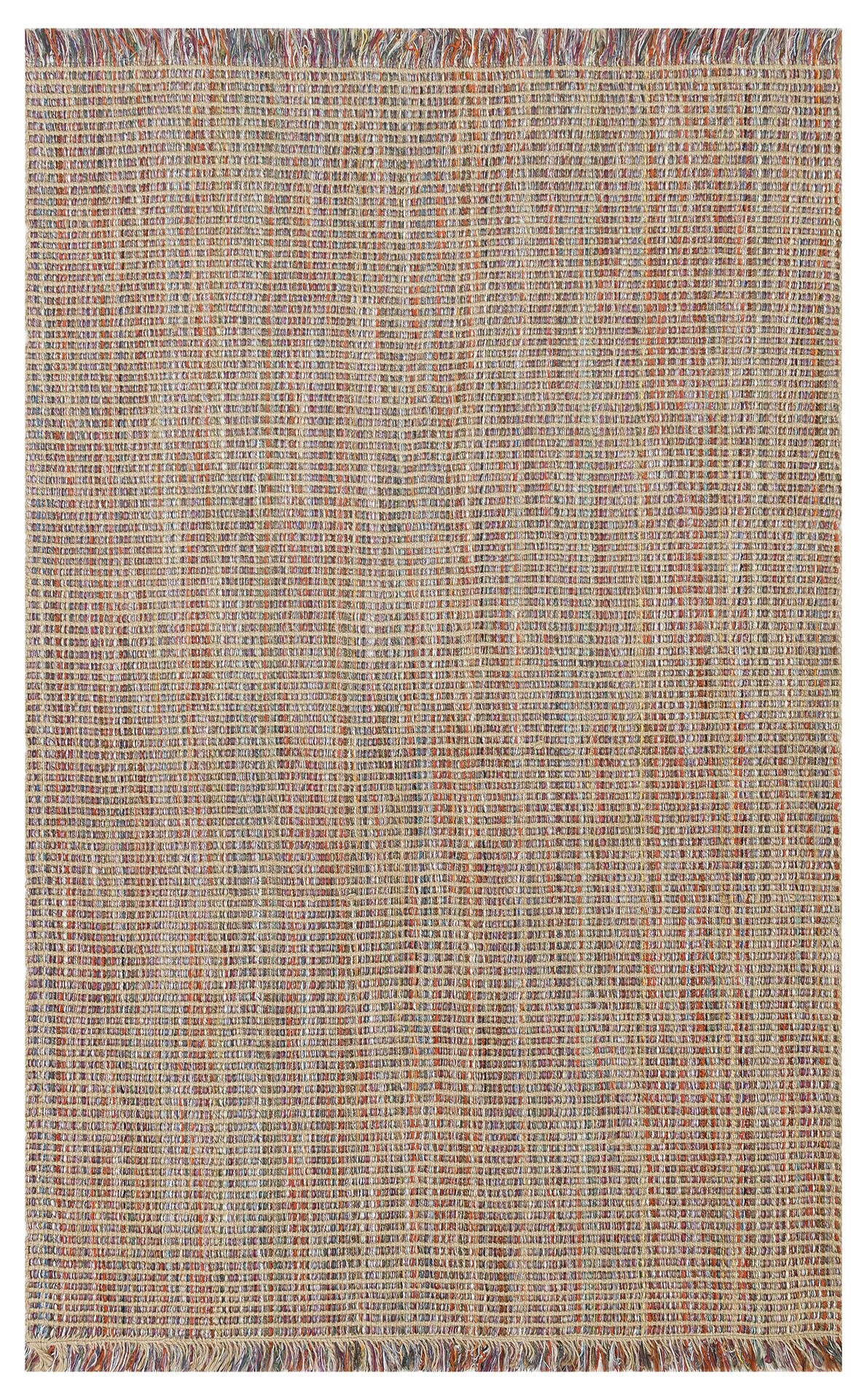 Eko Halı DOHA DH 01 Çok Renkli Jüt ve Polyester ile Üretilen Çift Taraflı Modern Kilim
