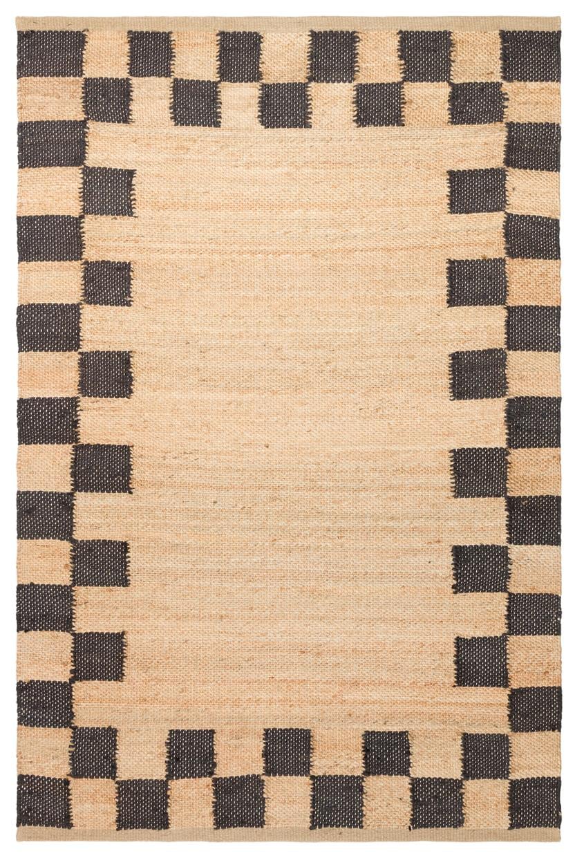 Eko Halı ECHO ECH 13 Naturel Siyah Jüt ile Üretilen El Dokuma Sisal Kilim