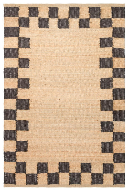 Eko Halı ECHO ECH 13 Naturel Siyah Jüt ile Üretilen El Dokuma Sisal Kilim