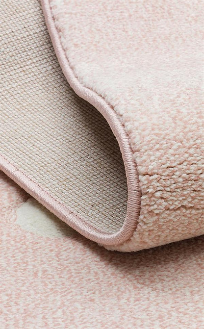 EKO KIDS KDS 10 Pembe halı - Katlama kenar bitimli
