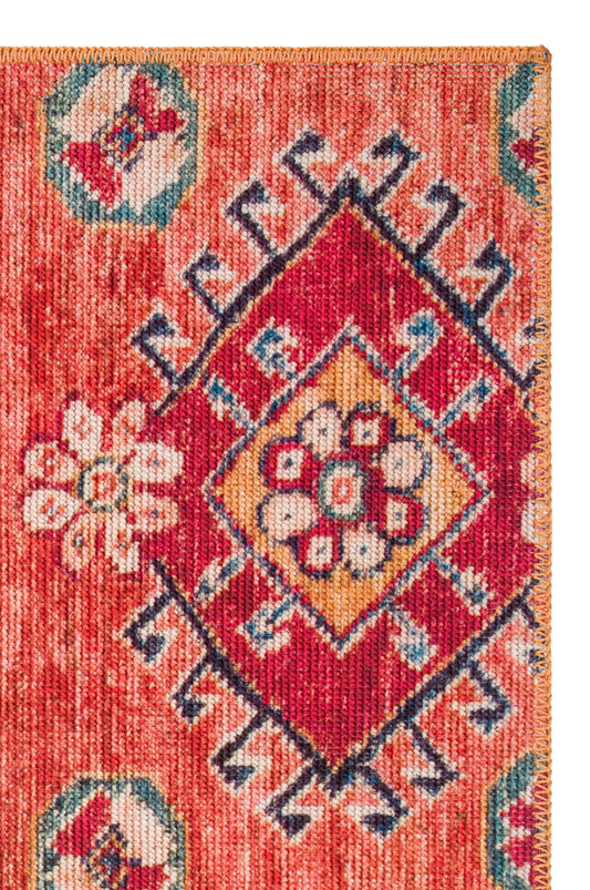 Eko Halı ELISTA VINTAGE ELS 205 Çok Renkli Vintage Tasarımlı Yumuşak Bukle Dokuma Kaymaz Tabanlı Yıkanabilir Modern Halı