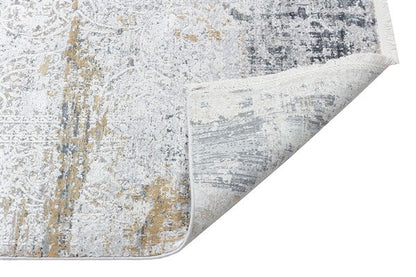 FRESCO FS 03 Gri Lacivert halı - Saçak kenar bitimli