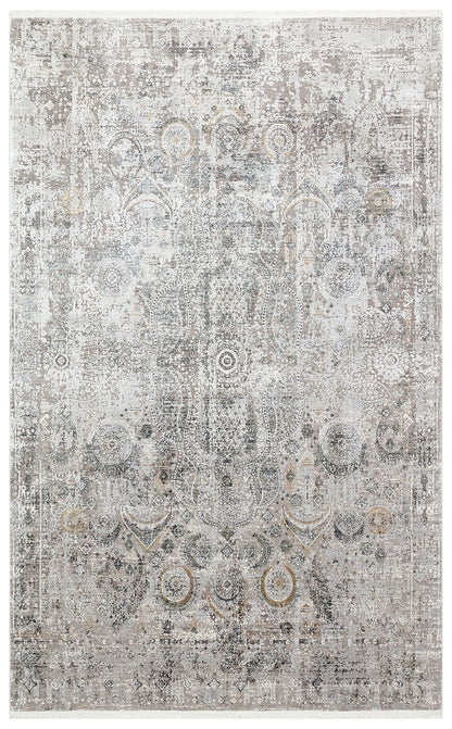 Eko Halı FRESCO FS 09 Krem Gri Yüksek Alçak Dokulu Özel Işıltılı Yüksek Kaliteli Sık Dokuma Modern Salon Halısı