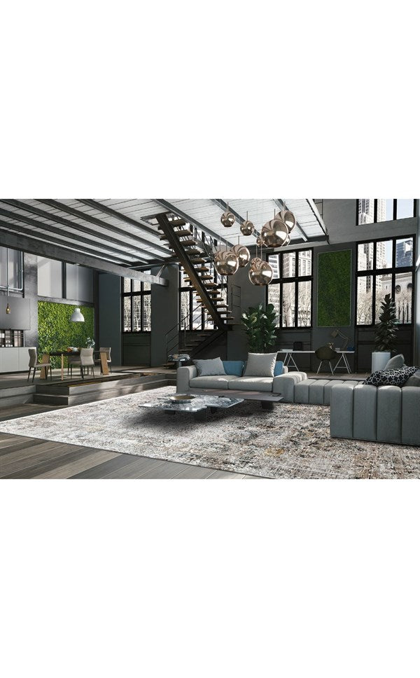 FRESCO FS 09 Krem Gri halı - 8 mm hav yüksekliği