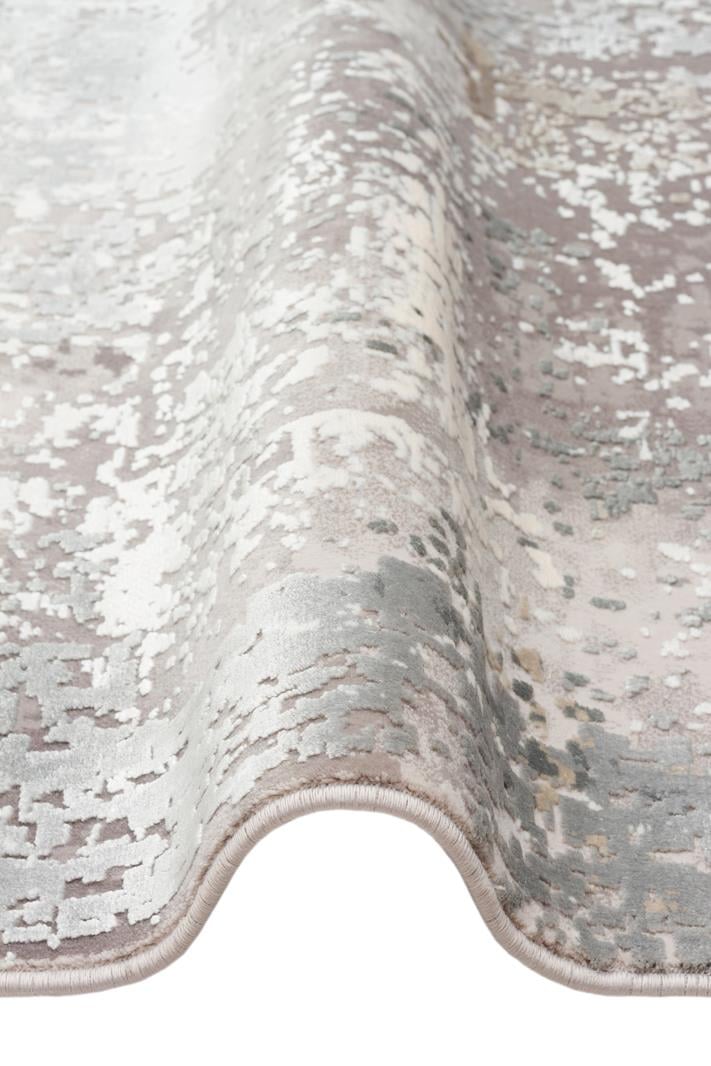 FRESCO FS 35 Gri Bej halı - Bambu Viskonu ve Akrilik malzemeden üretilmiş