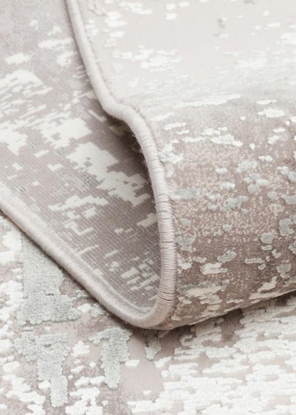 FRESCO FS 35 Gri Bej halı - Saçak kenar bitimli