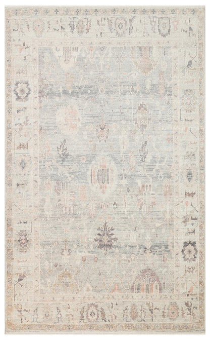 Eko Halı GRACE GRC 02 Gök Mavisi Pastel Tonlara Sahip Vintage Desenli Şık Halı