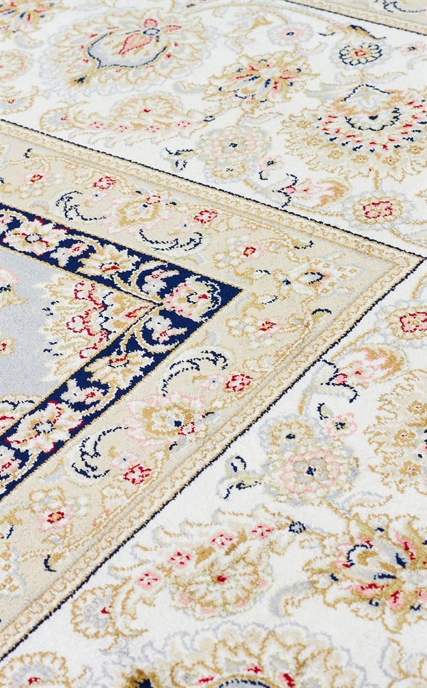 ISFAHAN ISF 03 Gri Krem halı - 5,5 mm hav yüksekliği
