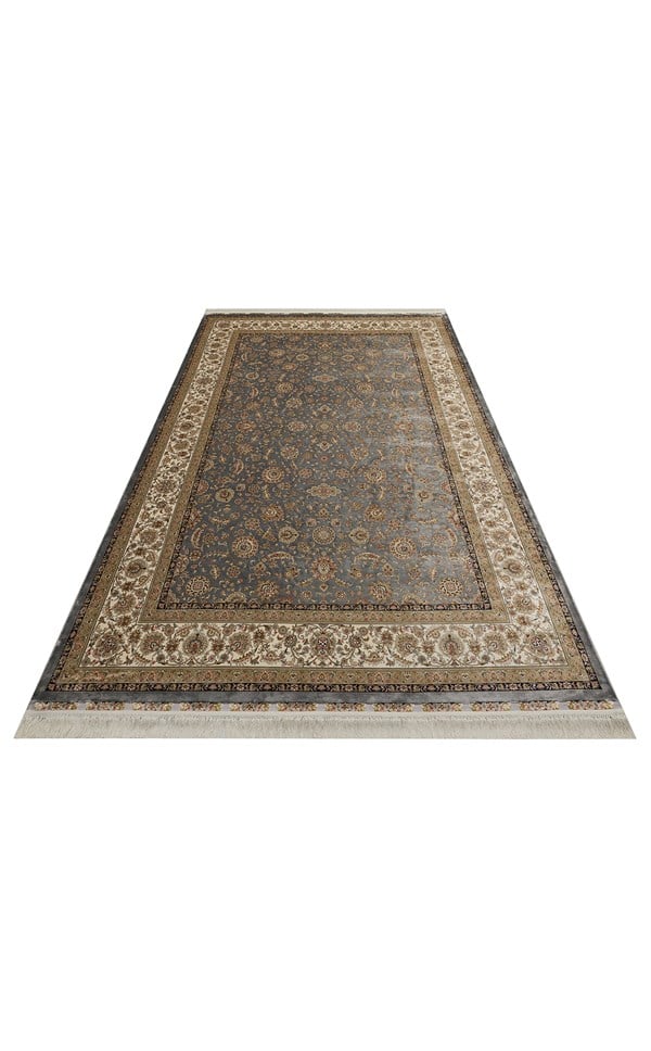 ISFAHAN ISF 03 Gri Krem halı - Saçak kenar bitimli (görünüm 7)