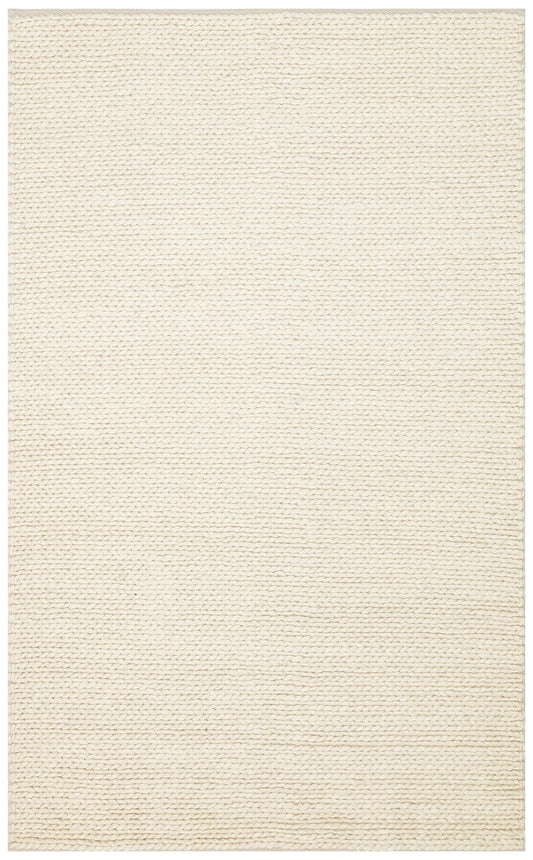 Eko Halı JADE BASKETWEAVE Krem Naturel Kazak Örgü Desenli El Dokuma Örgü Halı
