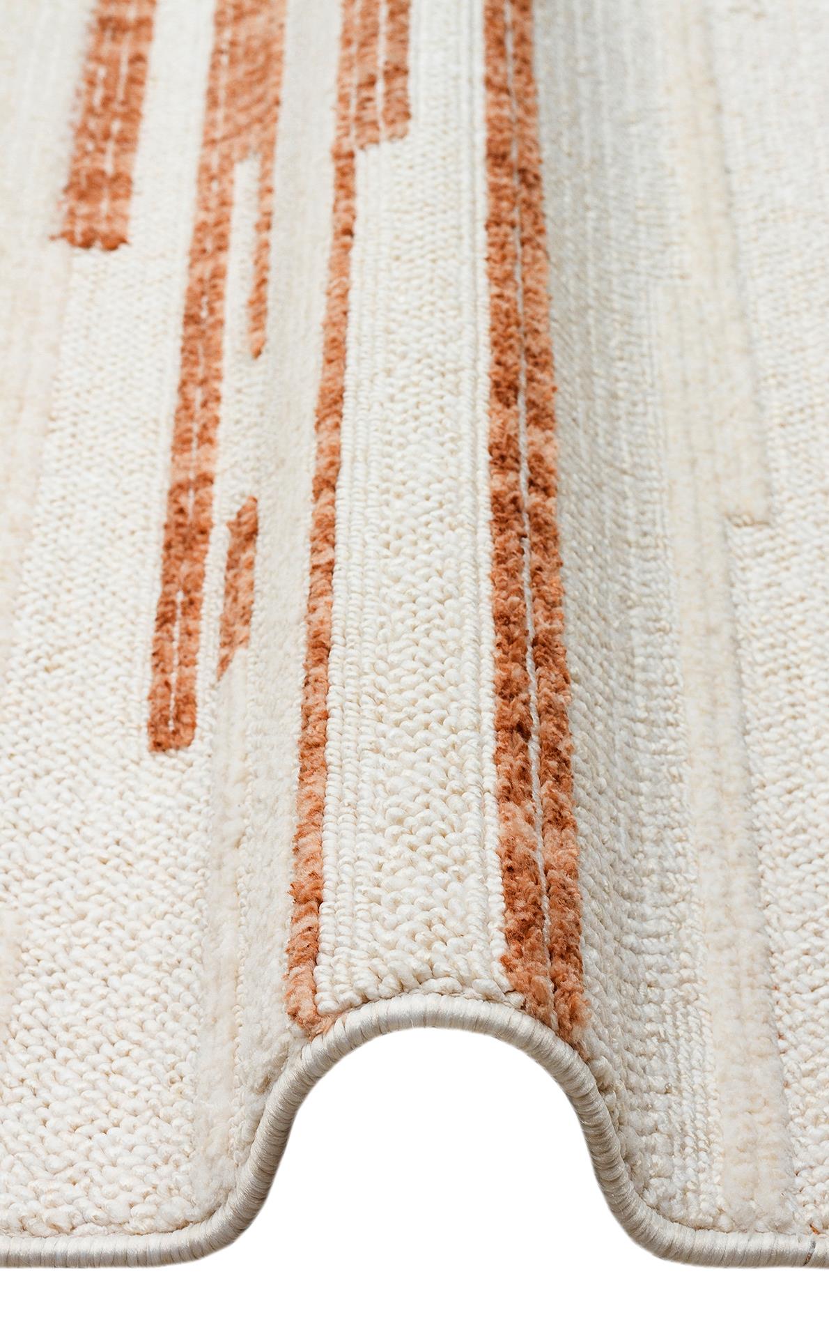 JOY 01 Terracotta halı - Polyester malzemeden üretilmiş