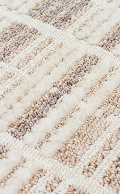 JOY 04 Bej Gri halı - 80x300, 120x180, 200x290, 80x150 ölçü seçenekleri