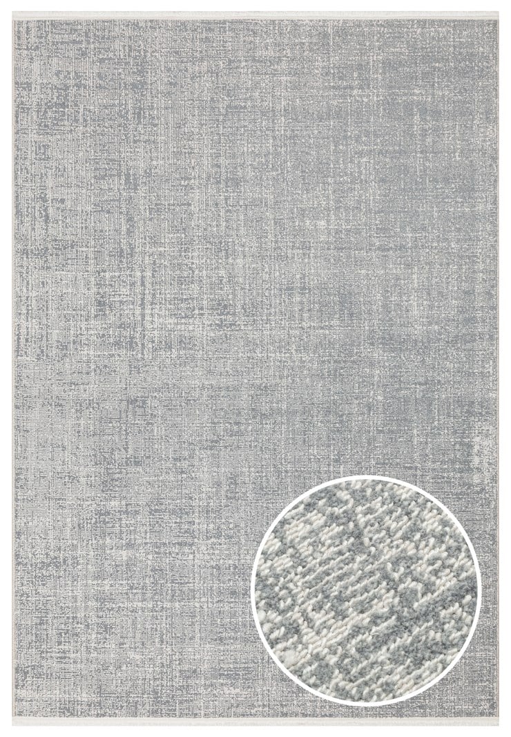 Eko Halı KALAHARI KLH PLAIN Gri Özel Dokuma Tekniği ile Üretilen Modern Sade Desenli Makine Halısı