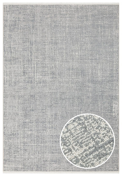 Eko Halı KALAHARI KLH PLAIN Gri Özel Dokuma Tekniği ile Üretilen Modern Sade Desenli Makine Halısı