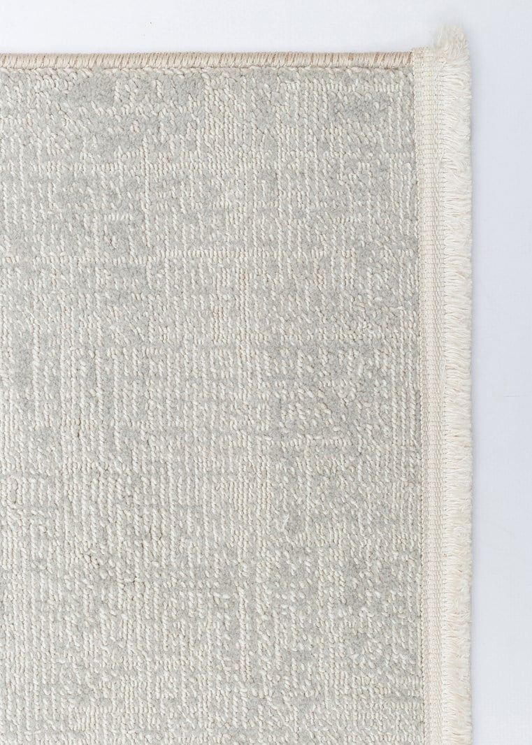 KALAHARI KLH PLAIN Gümüş halı - Overlok kenar bitimli