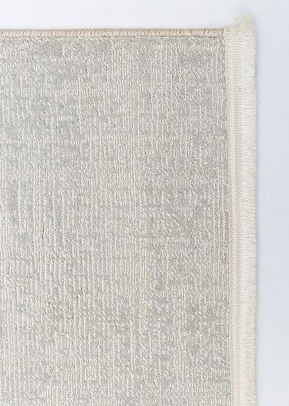KALAHARI KLH PLAIN Gümüş halı - Overlok kenar bitimli