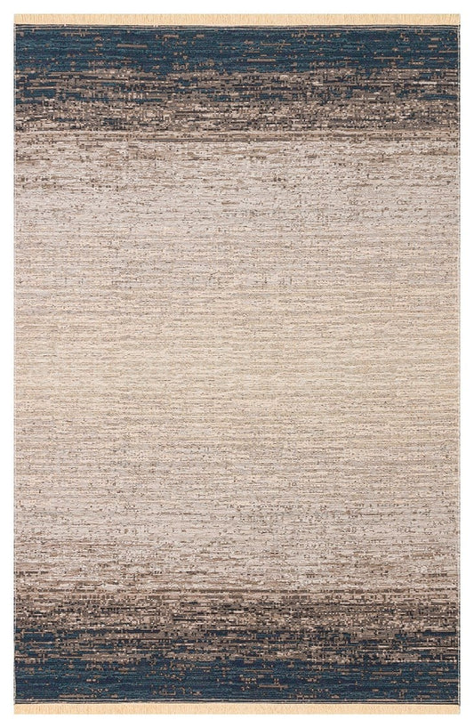 Eko Halı KUTNU KILIM KTN 01 Marin Bej Modern Ombre Renk Geçişli Yıkanabilir Çift Taraflı Kilim