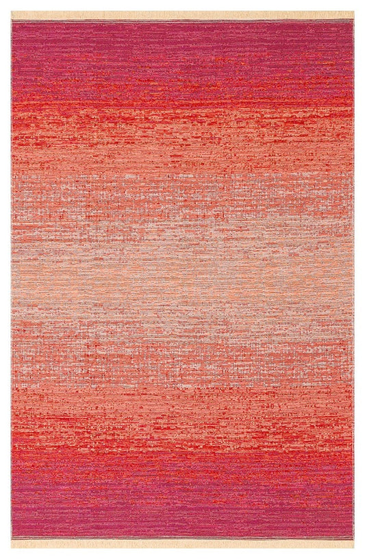Eko Halı KUTNU KILIM KTN 01 Terracotta Pembe Modern Ombre Renk Geçişli Yıkanabilir Çift Taraflı Kilim