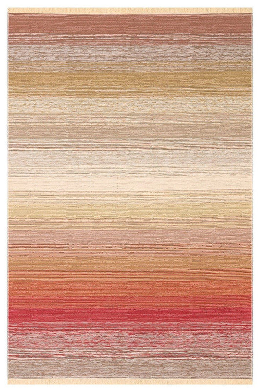 Eko Halı KUTNU KILIM KTN 02 Naturel Terracotta Modern Ombre Renk Geçişli Yıkanabilir Çift Taraflı Kilim
