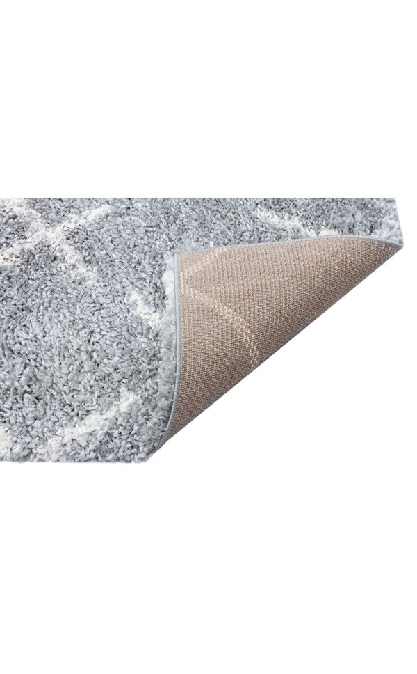 LOFT LF 01 Gri Krem halı - Overlok kenar bitimli