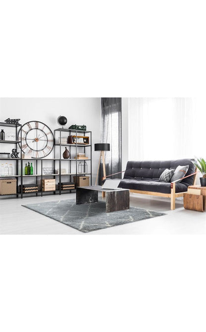 LOFT LF 01 Gri Krem halı - 50 mm hav yüksekliği