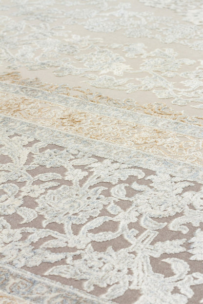 MAHAL MHL 08 Krem Gri halı - 200x300, 240x320, 80x150, 80x300 ölçü seçenekleri