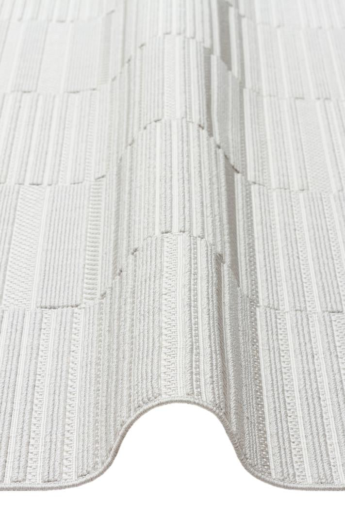MONO LOOP MNO LOOP 01 Gri halı - Polyester malzemeden üretilmiş
