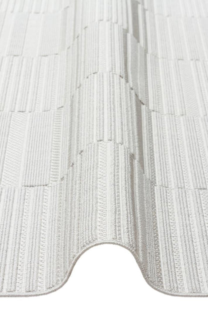 MONO LOOP MNO LOOP 01 Gri halı - Polyester malzemeden üretilmiş