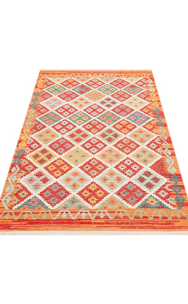 NOMAD NMD 05 Terracotta halı - Polyester Şönil ve Geri Dönüşümlü Pamuk malzemeden üretilmiş (görünüm 6)