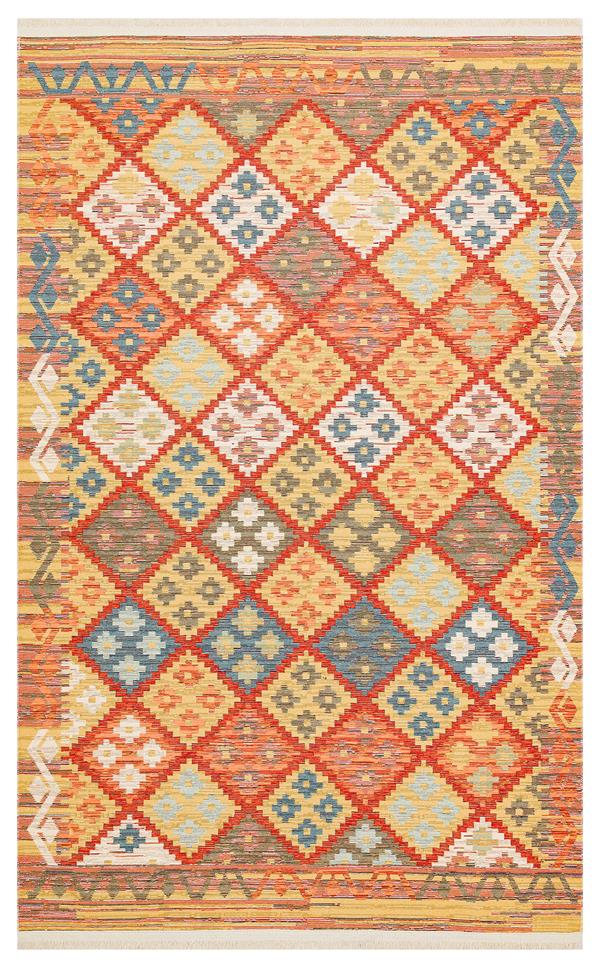 NOMAD NMD 05 Terracotta halı - Saçak kenar bitimli (görünüm 7)