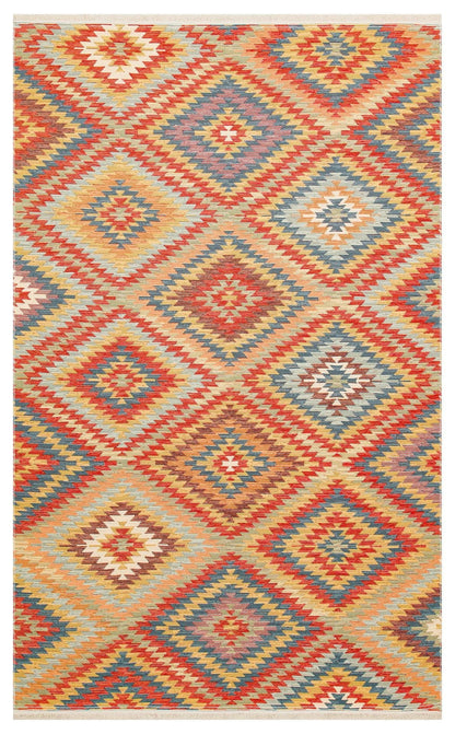 Eko Halı NOMAD NMD 07 Terracotta Yıkanabilir, Çift Taraflı Kullanıma Uygun Yumuşak Tuşeli Otantik Kilim