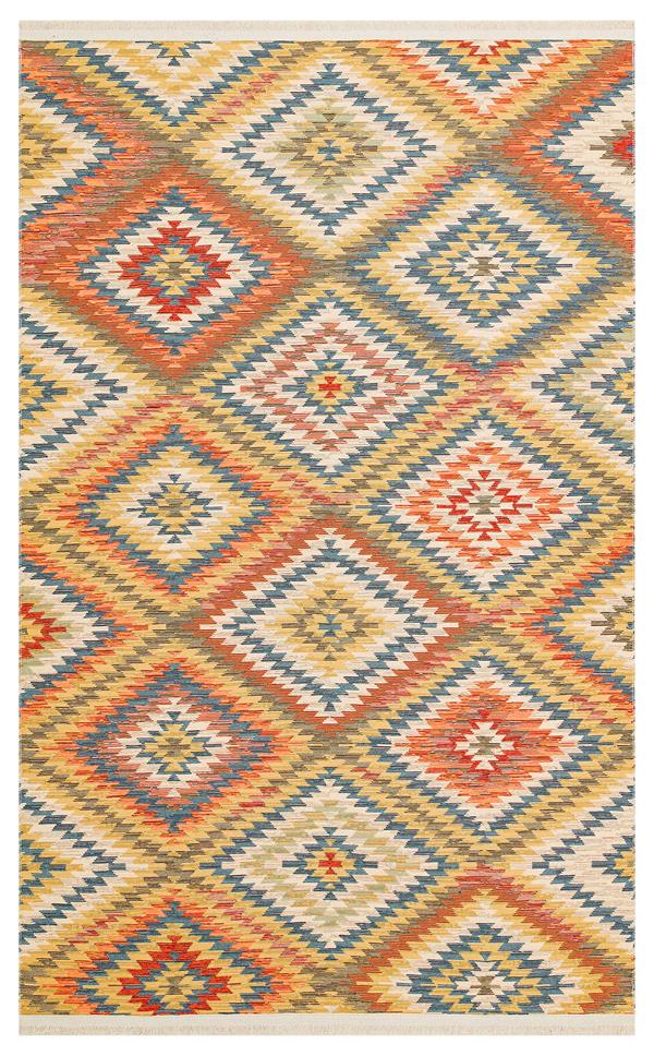 NOMAD NMD 07 Terracotta halı - Saçak kenar bitimli (görünüm 7)