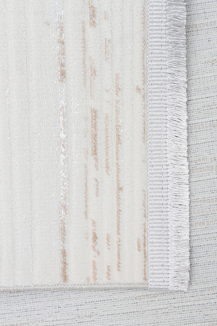 NORA NOR 03 Bej halı - Polyester malzemeden üretilmiş