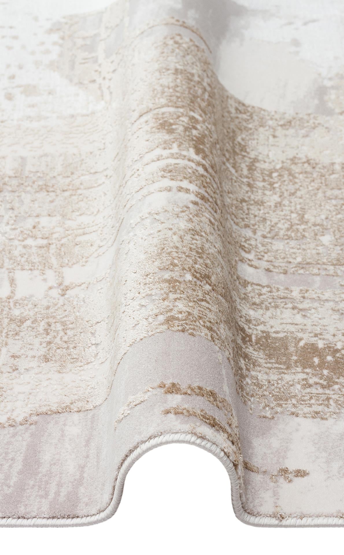 PADONA PDN 06 Bej Gri halı - Mikropolyester ve Akrilik malzemeden üretilmiş