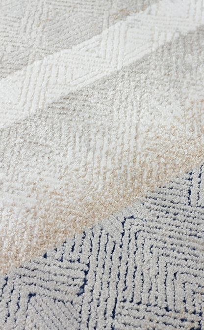 PADONA PDN 08 Krem Gri halı - 80x150, 240x340, 160x230, 200x290 ölçü seçenekleri