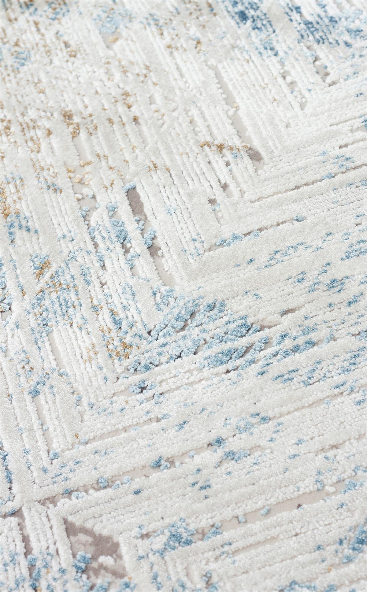 PALMIRA PLM 03 Krem Mavi halı - 240x340, 200x290, 300x400, 160x230 ölçü seçenekleri