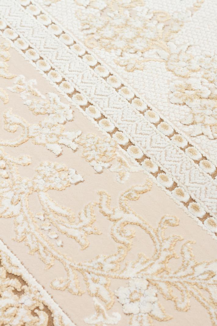 PALMIRA PLM 09 Krem Altın halı - 160x230, 200x290, 240x340, 300x400 ölçü seçenekleri