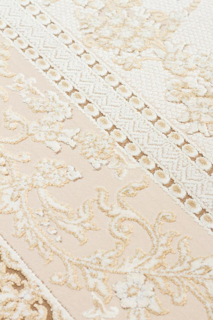 PALMIRA PLM 09 Krem Altın halı - 160x230, 200x290, 240x340, 300x400 ölçü seçenekleri